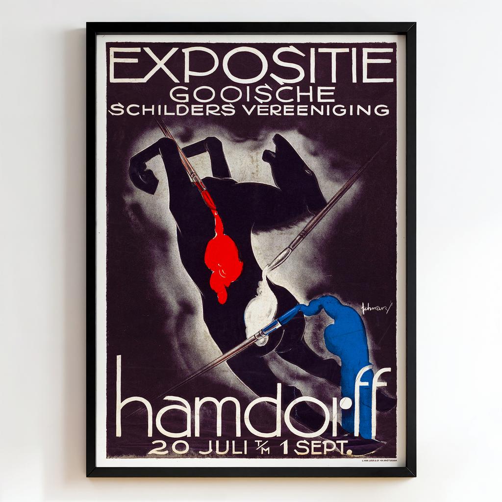 Ретро постер "Expositie Gooische Schilders Vereeniging, Hamdorff (1925)"