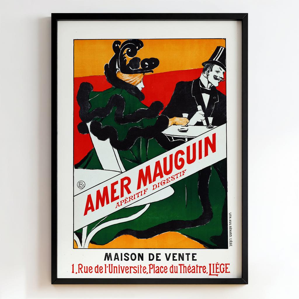 Ретро постер "Amer Mauguin Apéritif Digestif (1895)"