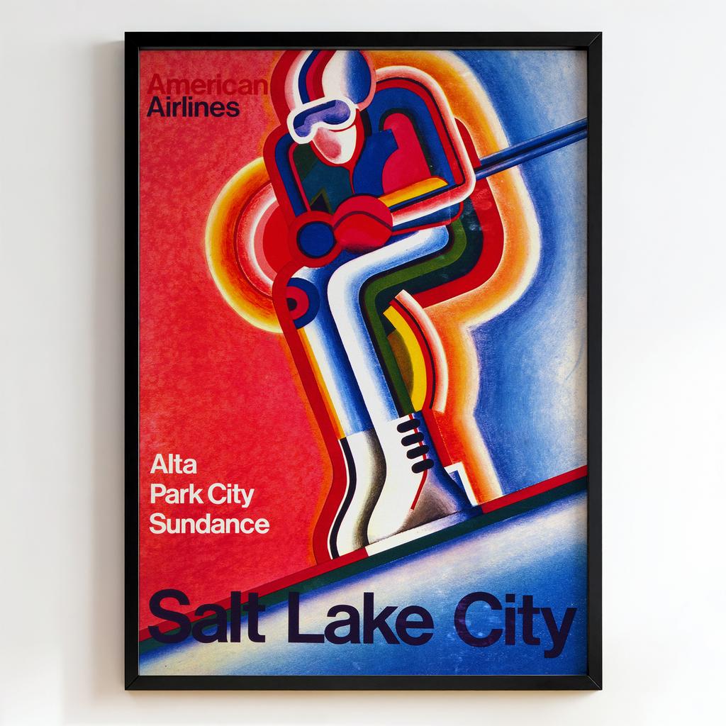 Ретро постер "American Airlines – Alta Park City Sundance – Salt Lake City (1969)"