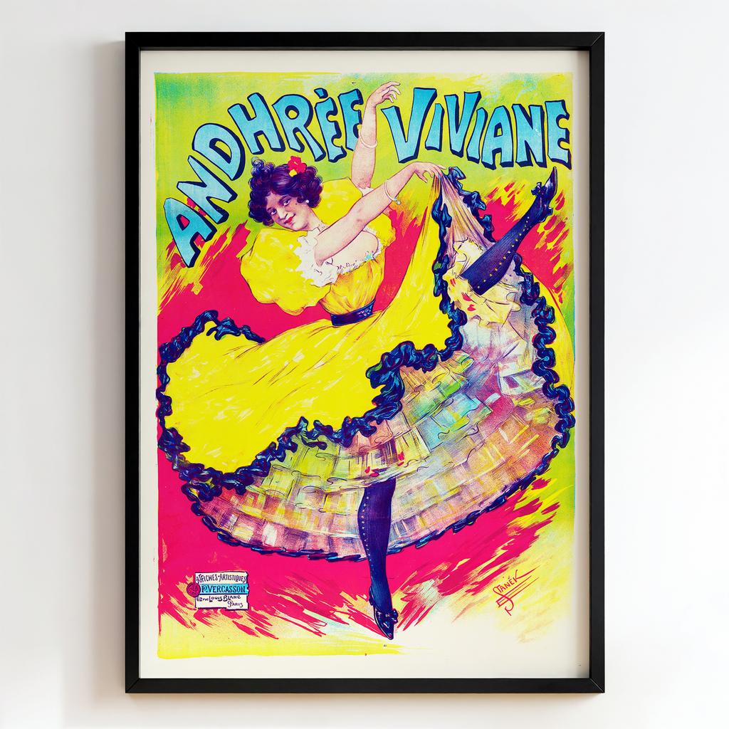 Ретро постер "Andrée Viviane (1895)"
