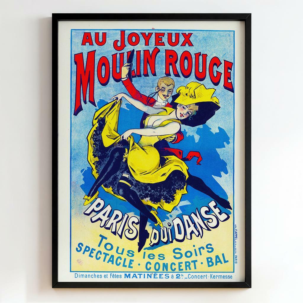 Ретро постер "Au Joyeux Moulin Rouge (1890)"