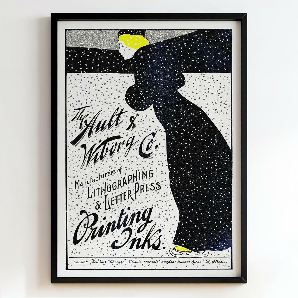 Ретро постер "Ault & Wiborg Printing Inks (1908)"