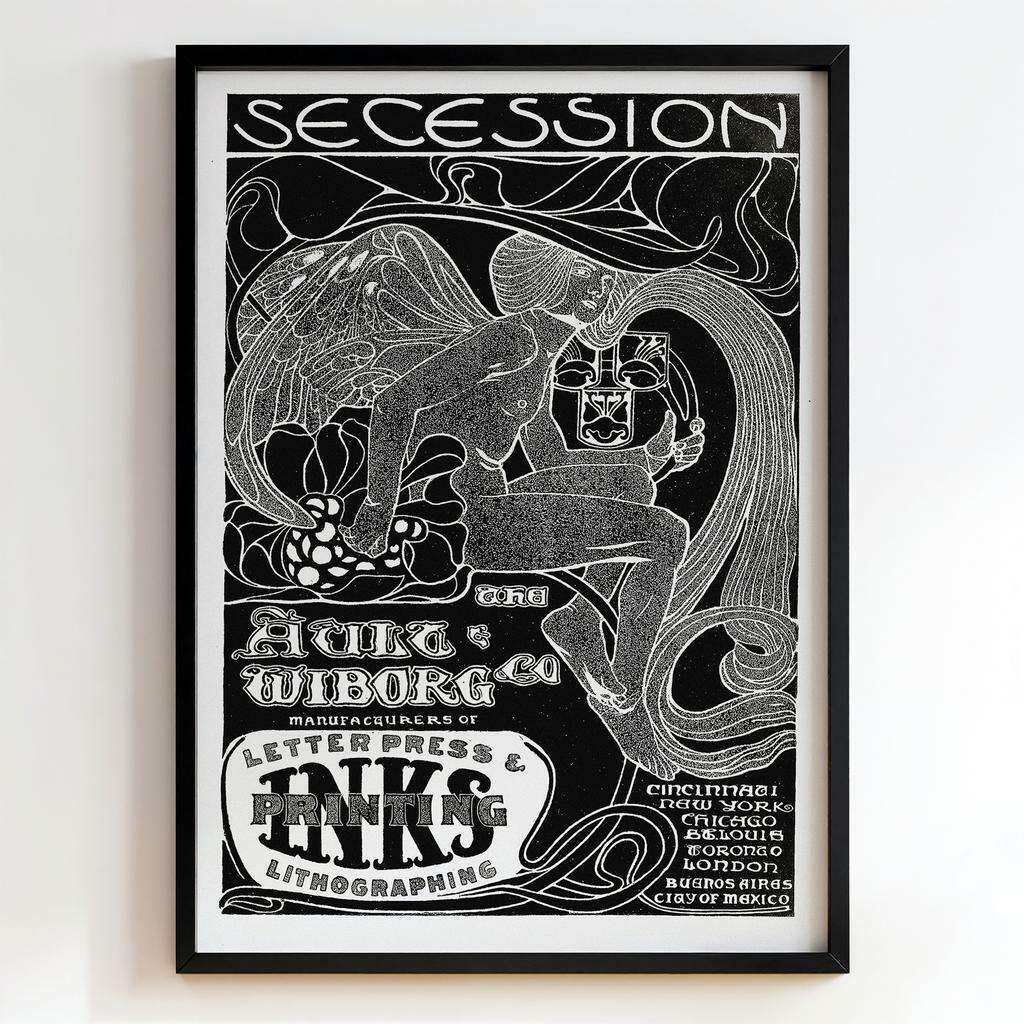 Ретро постер "Ault & Wiborg Secession Printing Inks (1900)"