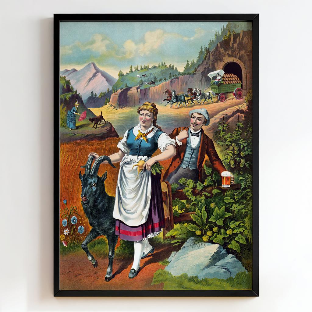 Ретро постер "Bavarian Bock Beer (1890)"