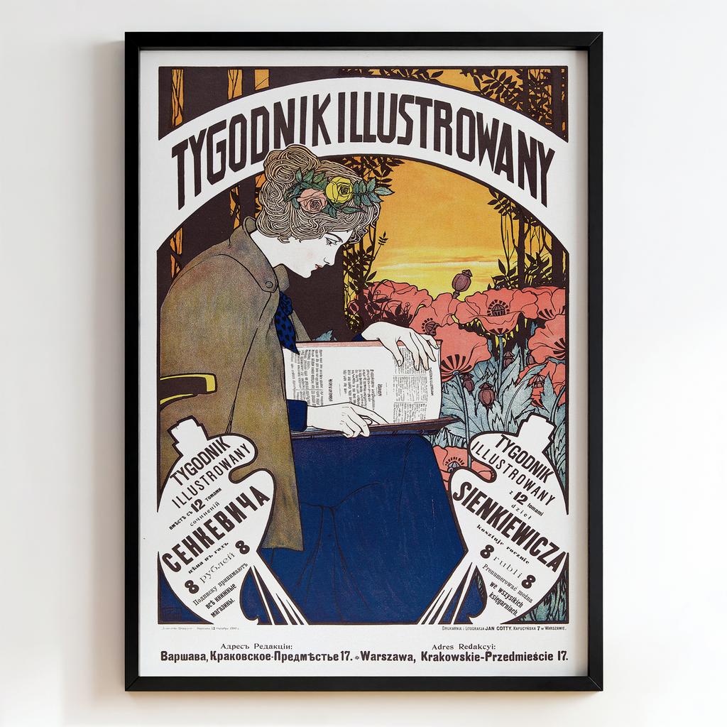 Ретро постер "Tygodnik Illustrowany – Sienkiewicz (1900)"