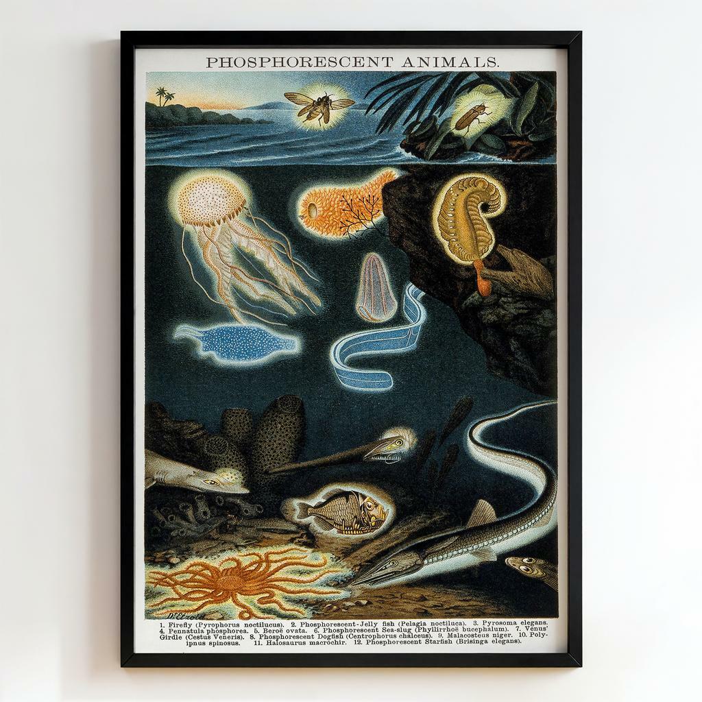 Ретро постер "Phosphorescent Animals (1896)"