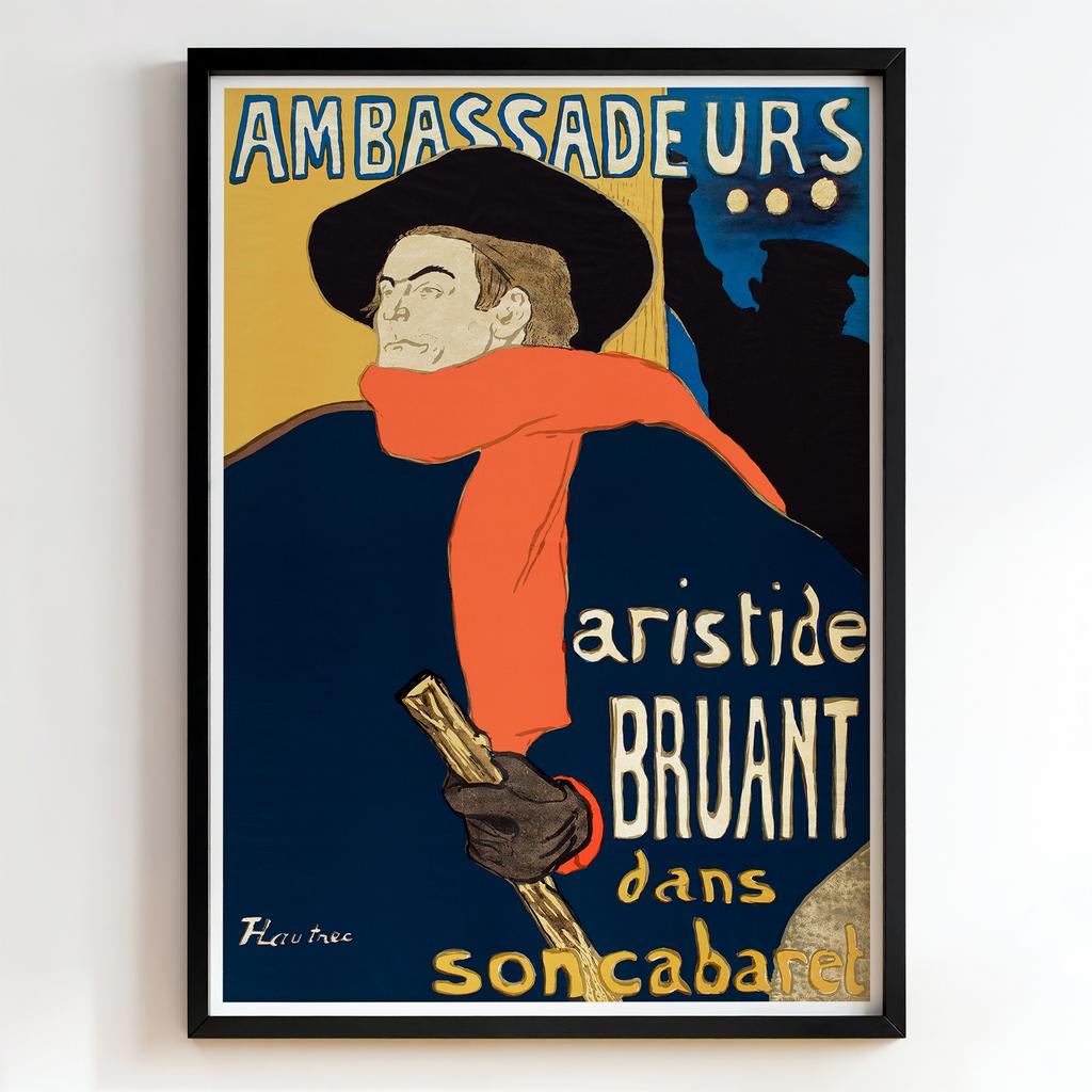Ретро постер "Ambassadeurs – Aristide Bruant (1892)"