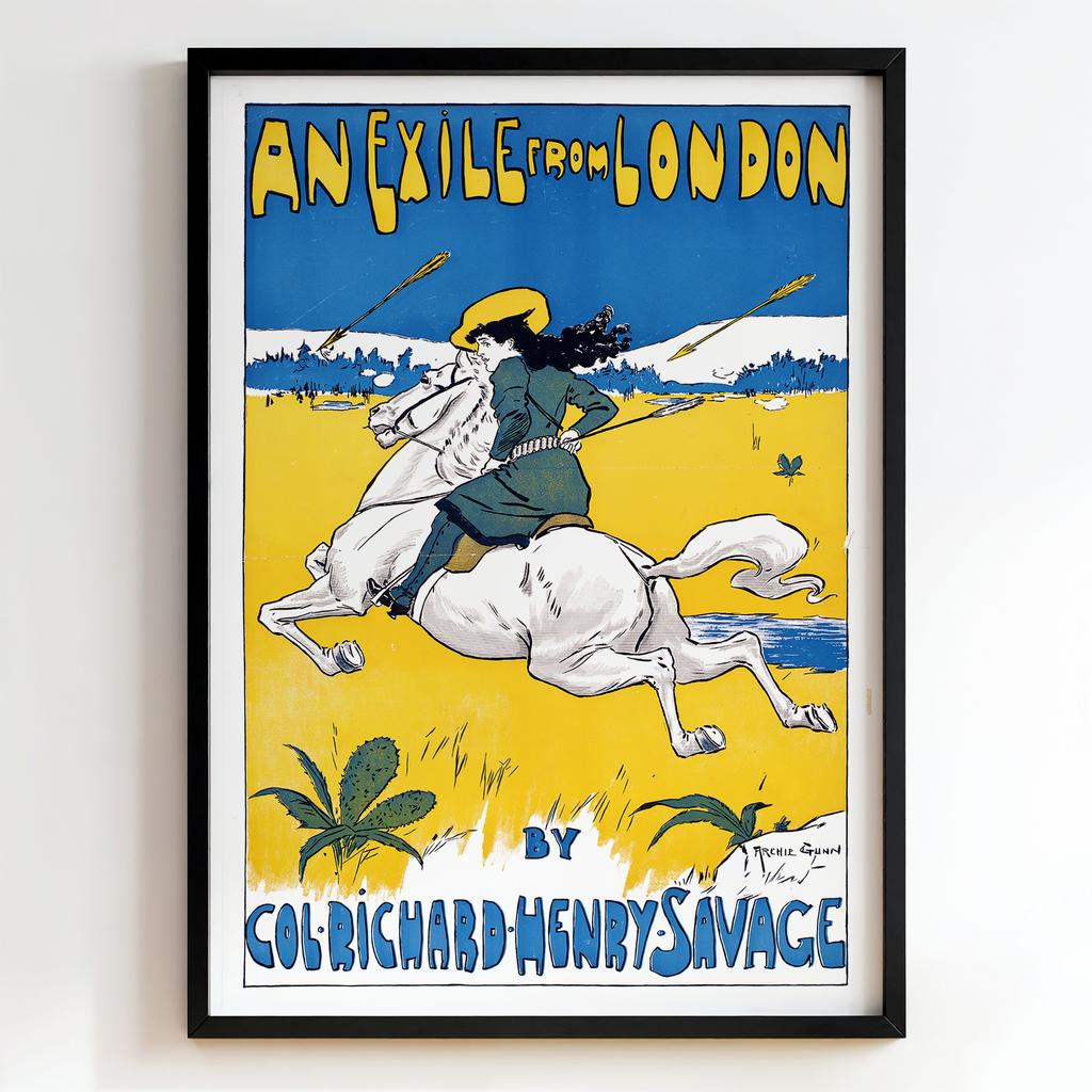 Ретро постер "An Exile from London – Col. Richard Henry Savage (1897)"