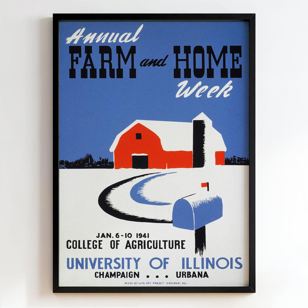 Ретро постер "Annual Farm and Home Week – Federal Art Project (1941)"