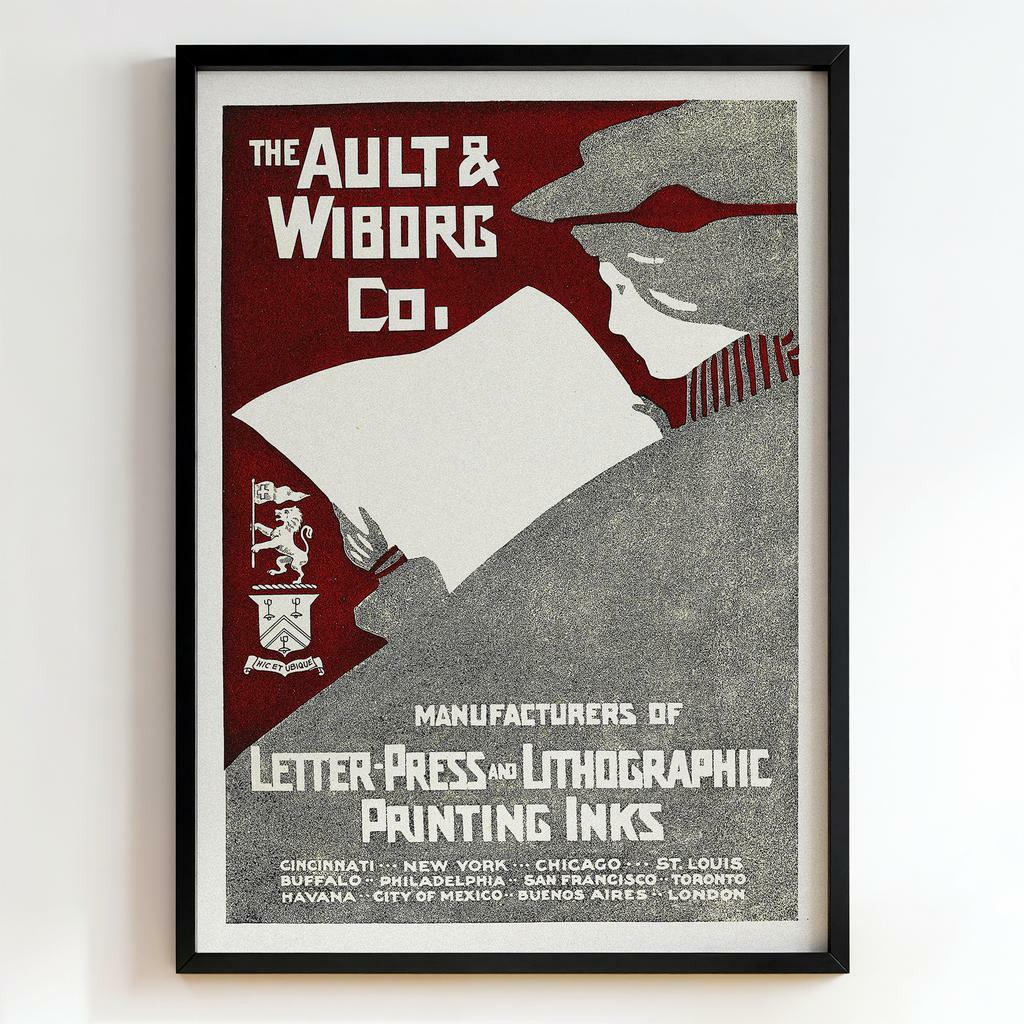 Ретро постер "The Ault & Wiborg Co. Letter-Press and Lithographic Printing Inks – Ault & Wiborg (1900)"