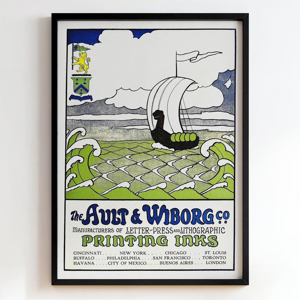 Ретро постер "The Ault & Wiborg Co. Printing Inks – Ault & Wiborg (1900)"