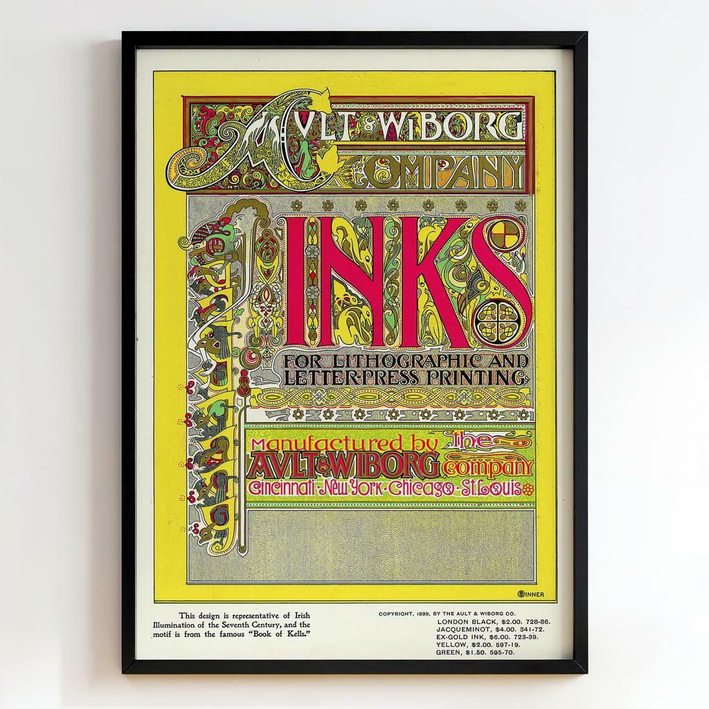 Ретро постер "Ault & Wiborg Company Inks – Ault & Wiborg (1899)"