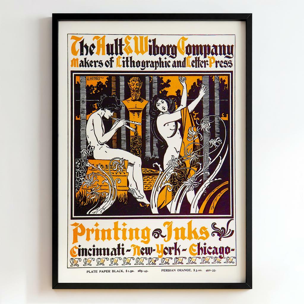 Ретро постер "The Ault & Wiborg Company – Printing Inks (1899)"