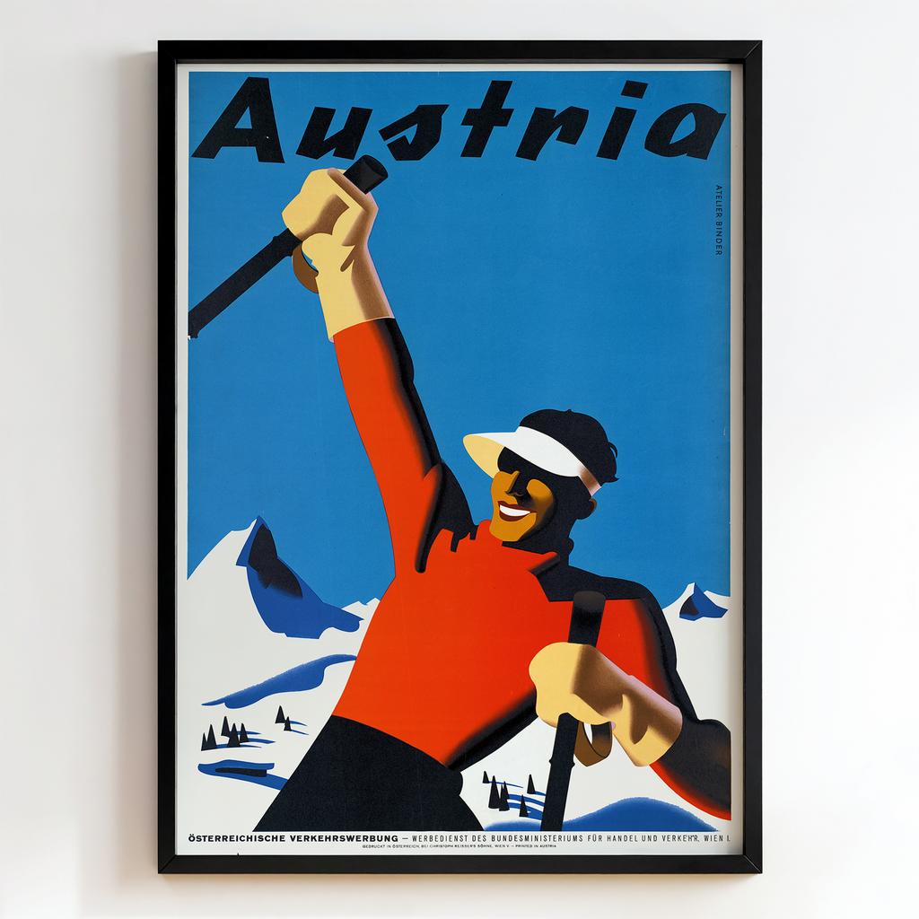 Ретро постер "Austria – Alpine Skiing (1930s)"