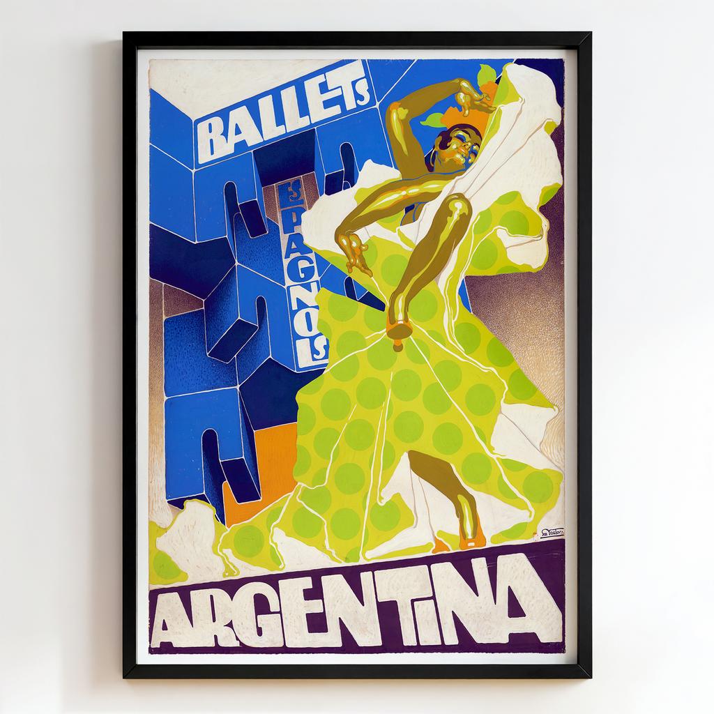 Ретро постер "Ballets Espagnols Argentina (1928)"