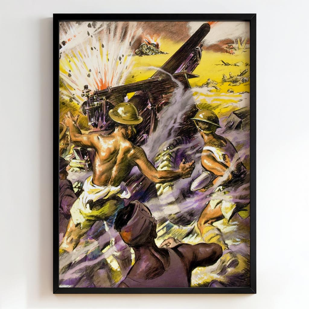 Ретро постер "Battle Scene (1939–1946)"