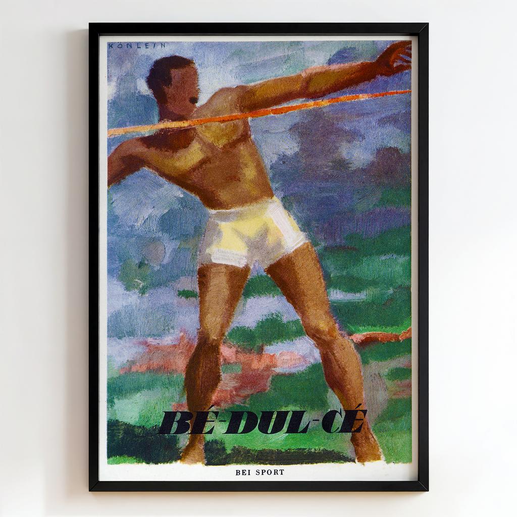 Ретро постер "Bé-dul-cé bei Sport – K. O. Neumann (1930)"