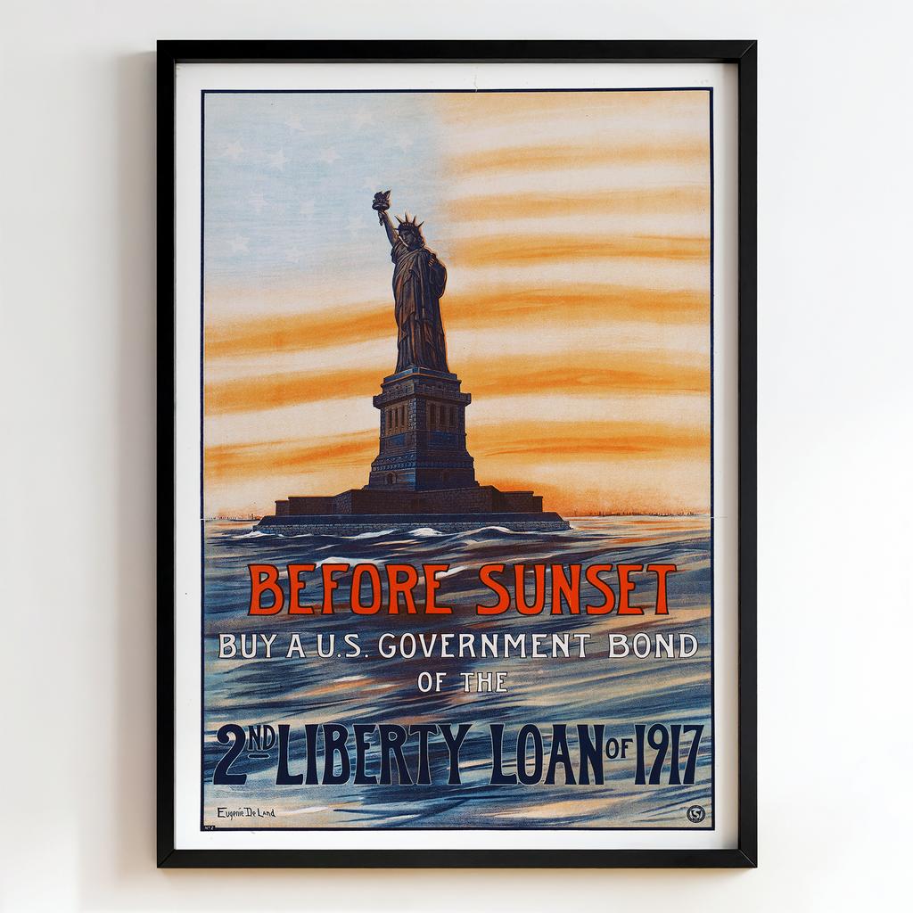 Ретро постер "Before Sunset – Eugène Deland (1917)"