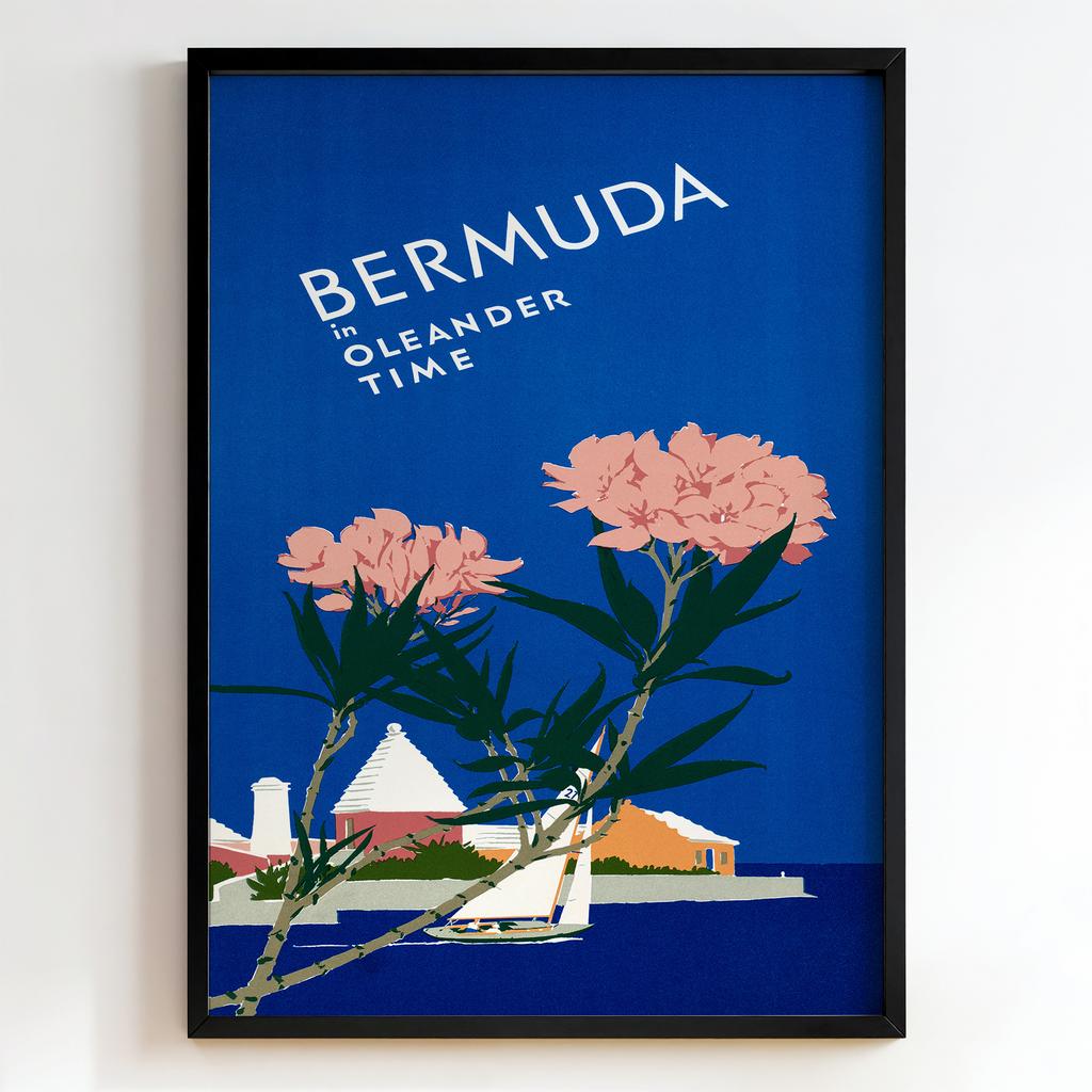 Ретро постер "Bermuda in Oleander Time – Adolph Treidler (1952)"