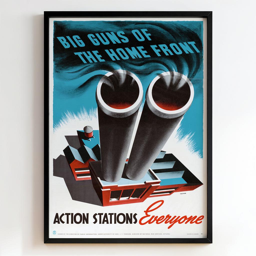 Ретро постер "Big Guns of the Home Front – Trevor (1943)"