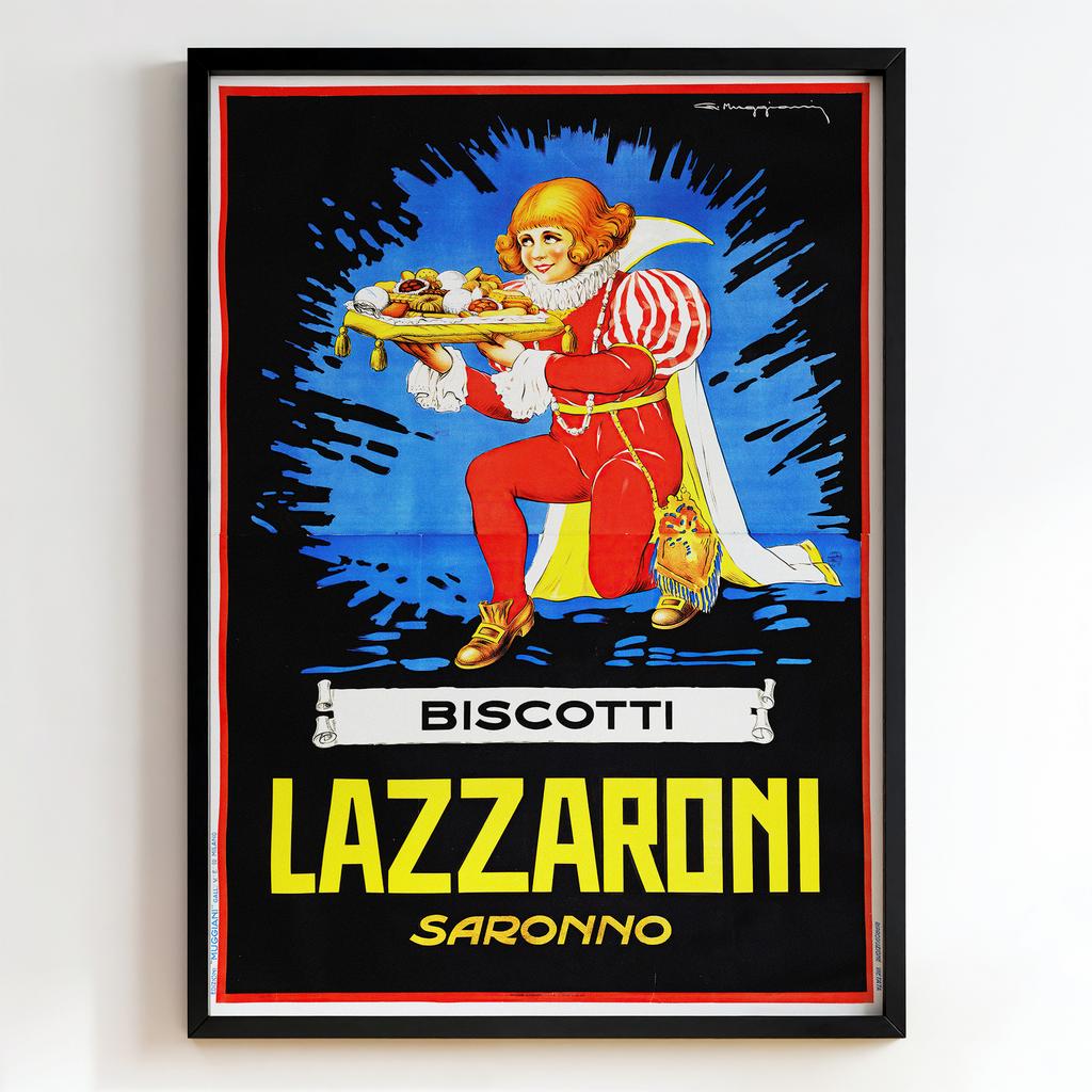 Ретро постер "Biscotti Lazzaroni Saronno – Marcello Dudovich (1925)"
