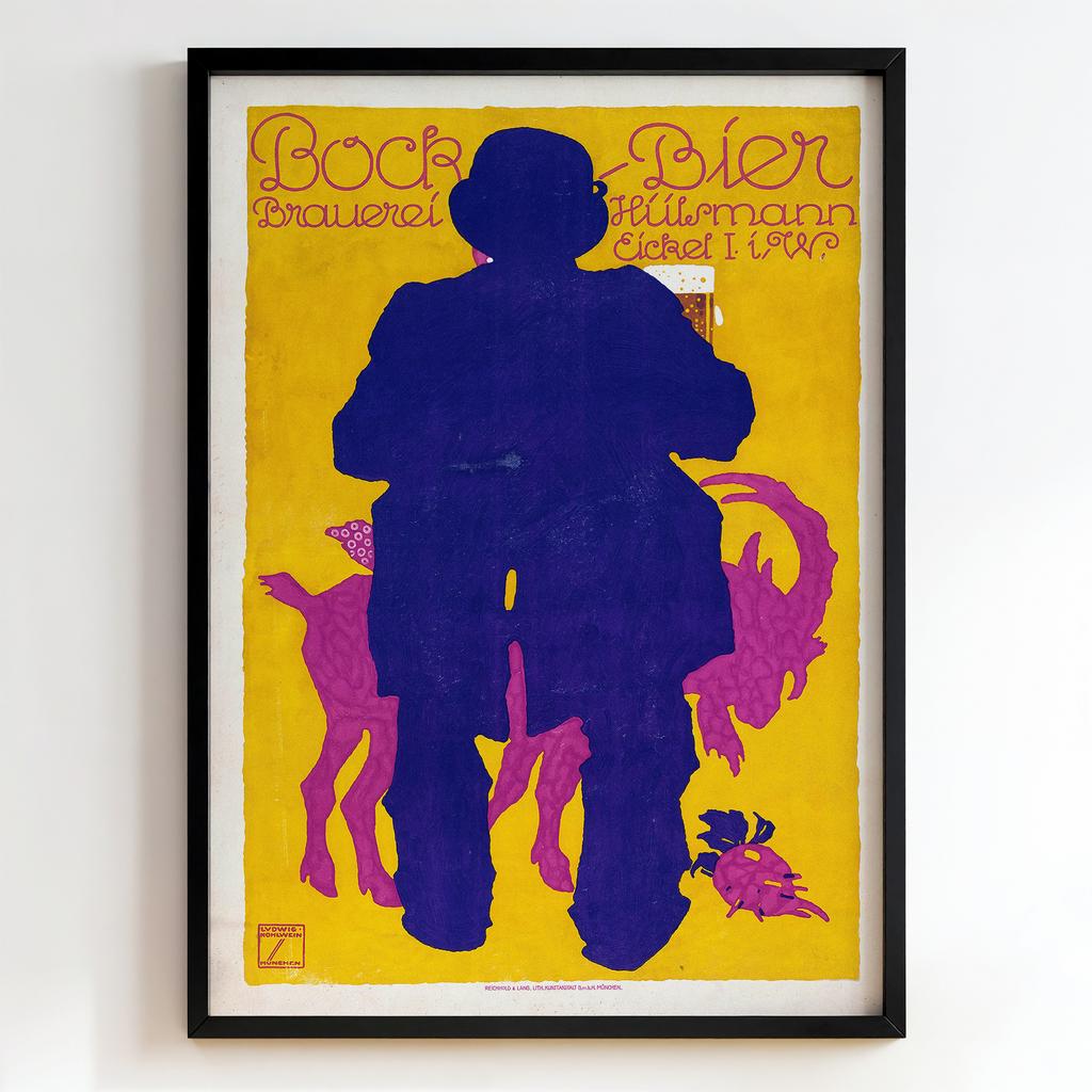 Ретро постер "Bock-Bier Brauerei Hülsmann Eickel i. W. (1913)"