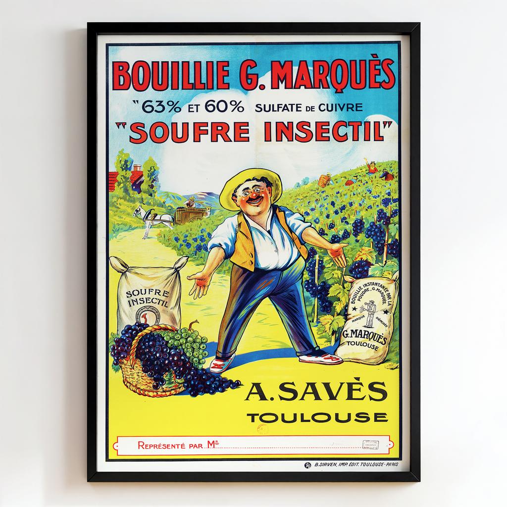Ретро постер "Bouillie G. Marquès – A. Savès (1929)"
