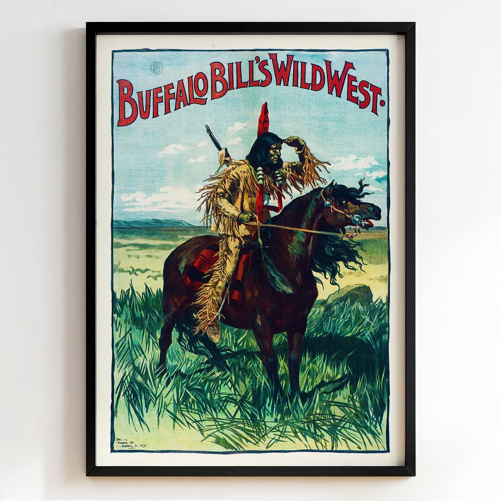 Ретро постер "Buffalo Bill’s Wild West – (1890)"