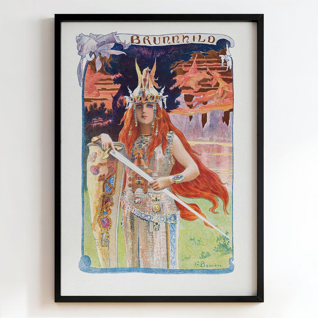 Ретро постер "Brünnhilde – Georges Antoine Rochegrosse (1896)"