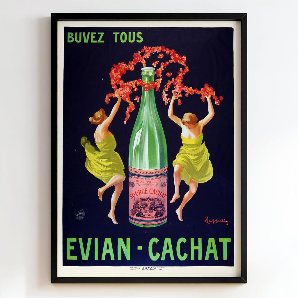 Ретро постер "Buvez Tous Evian-Cachat – Maurice Mousseaux (1908)"