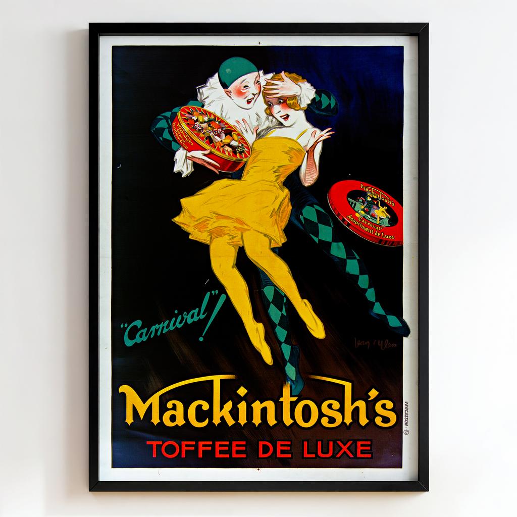 Ретро постер "Mackintosh’s Toffee de Luxe Carnival 1921 – Leonetto Cappiello"