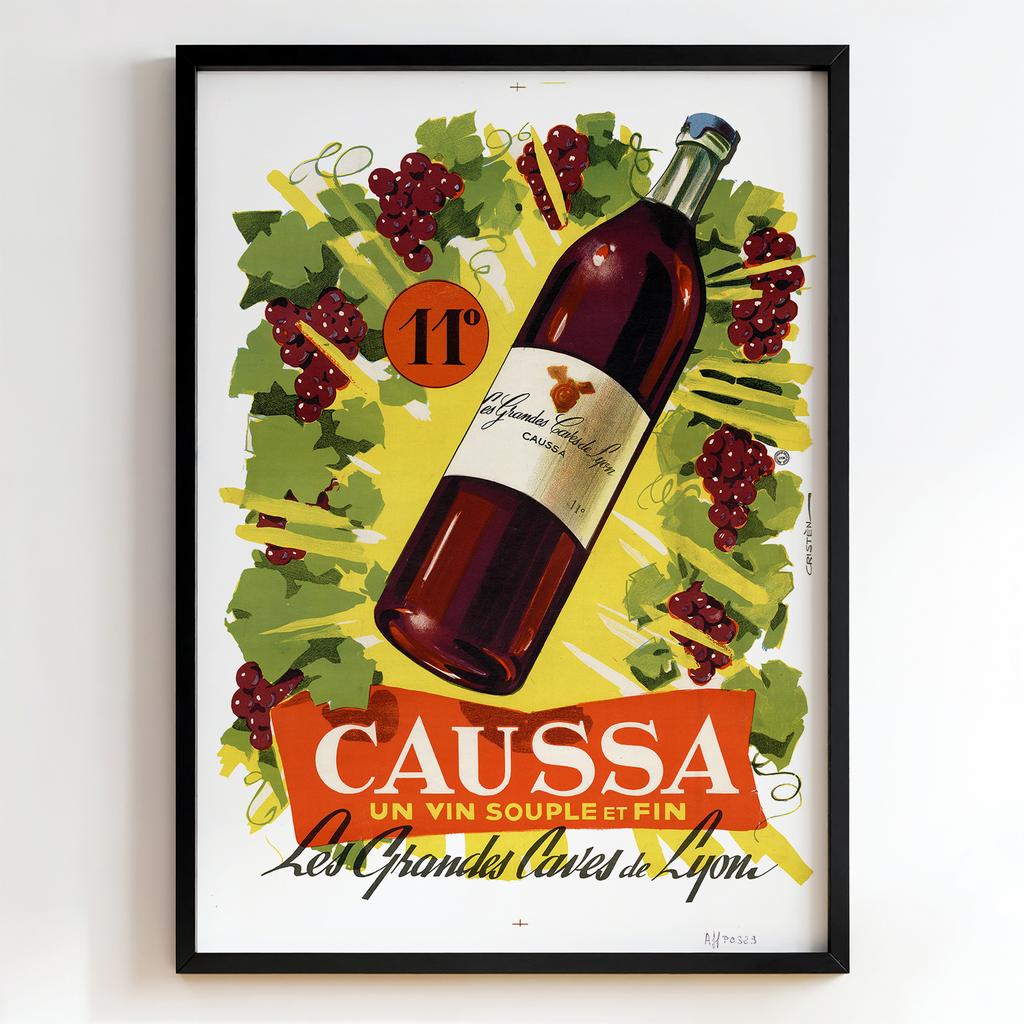 Ретро постер "Caussa Les Grandes Caves de Lyon 1930 – Jean d’Ylen"