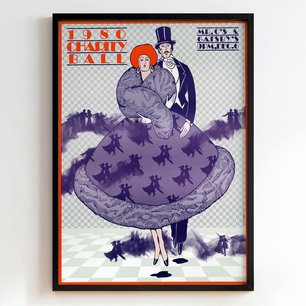 Ретро постер "1980 Charity Ball – Mr. C’s & Gatsby’s 1980"