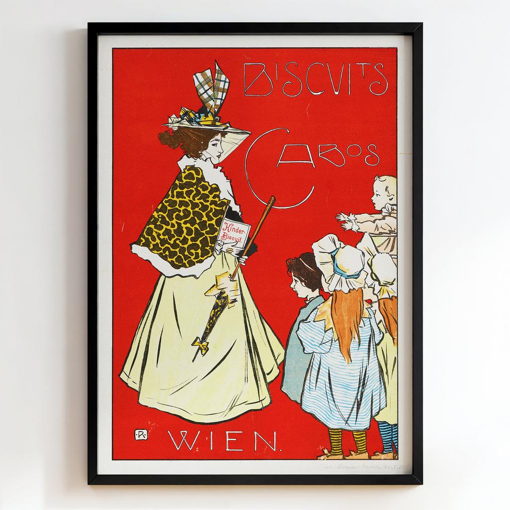Ретро постер "Biscuits Cabos – Kinder Biscuit Wien"