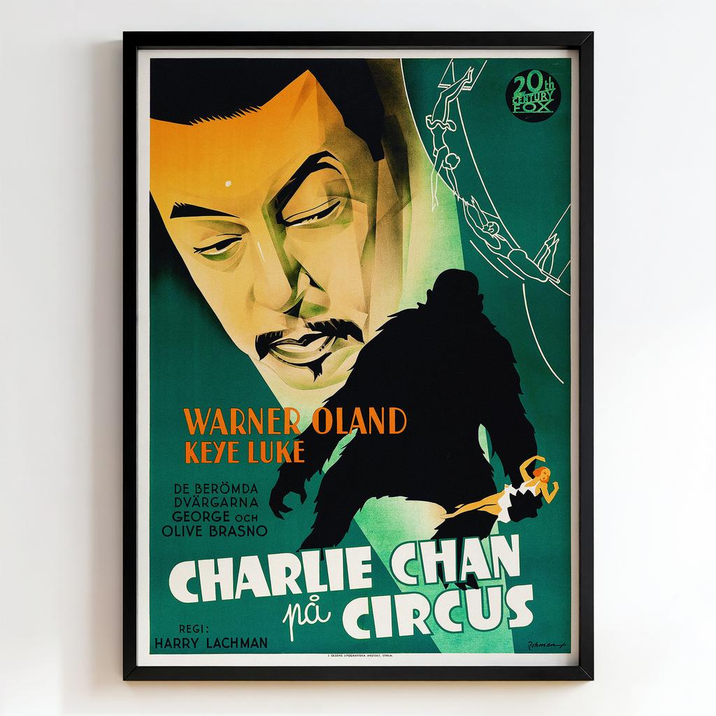 Ретро постер "Charlie Chan på Circus – Eric Rohman (1936)"