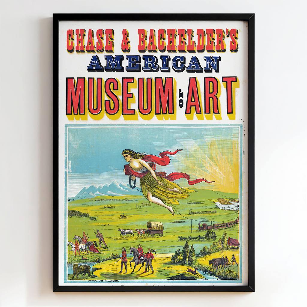 Ретро постер "Chase & Bachelder’s American Museum of Art (1880)"