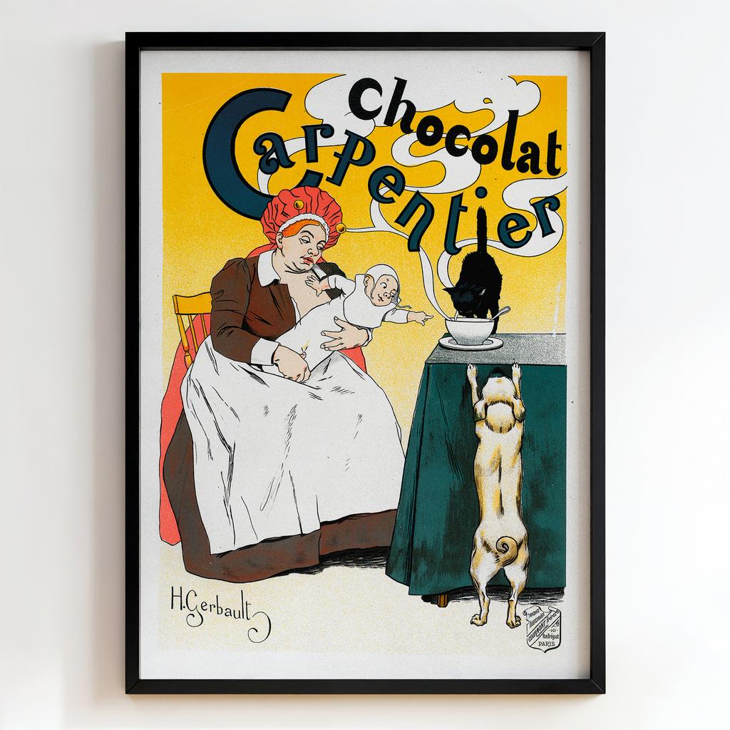 Ретро постер "Chocolat Carpentier – H. Gerbault (1896)"