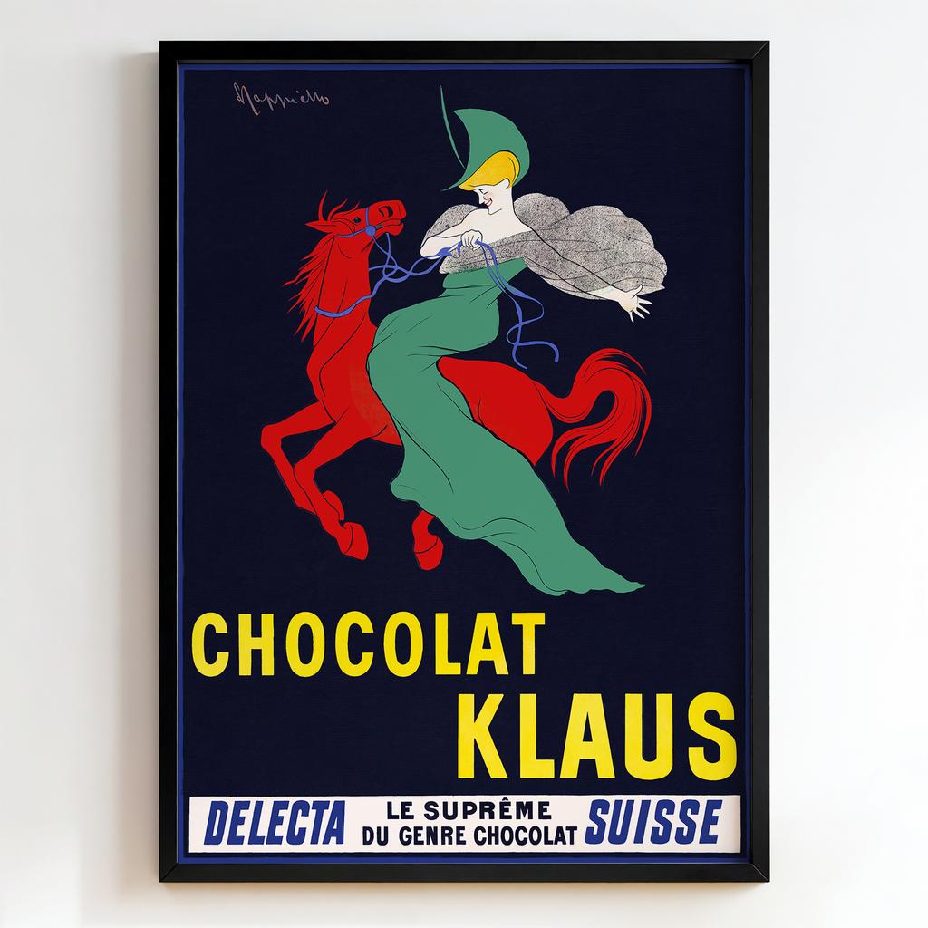 Ретро постер "Chocolat Klaus – Leonetto Cappiello (1903)"