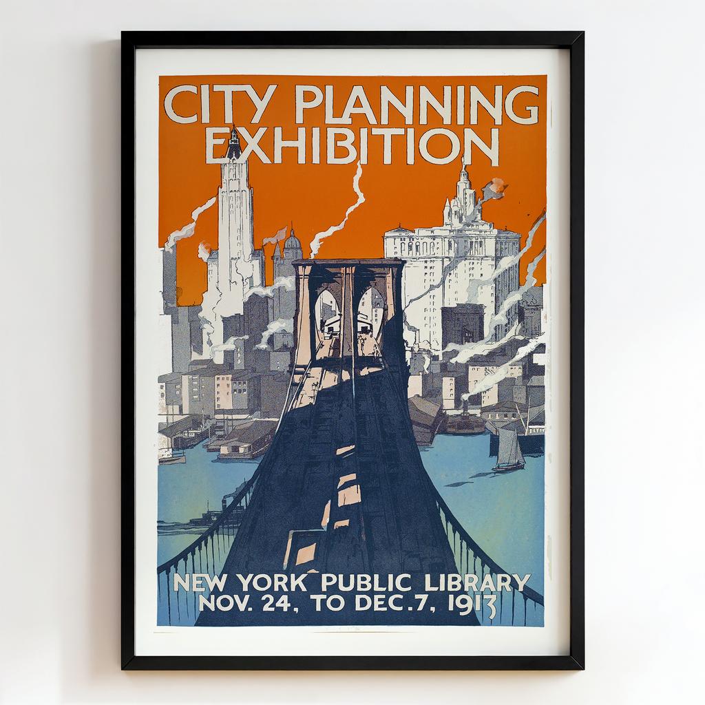 Ретро постер "City Planning Exhibition – Edward Penfield (1913)"