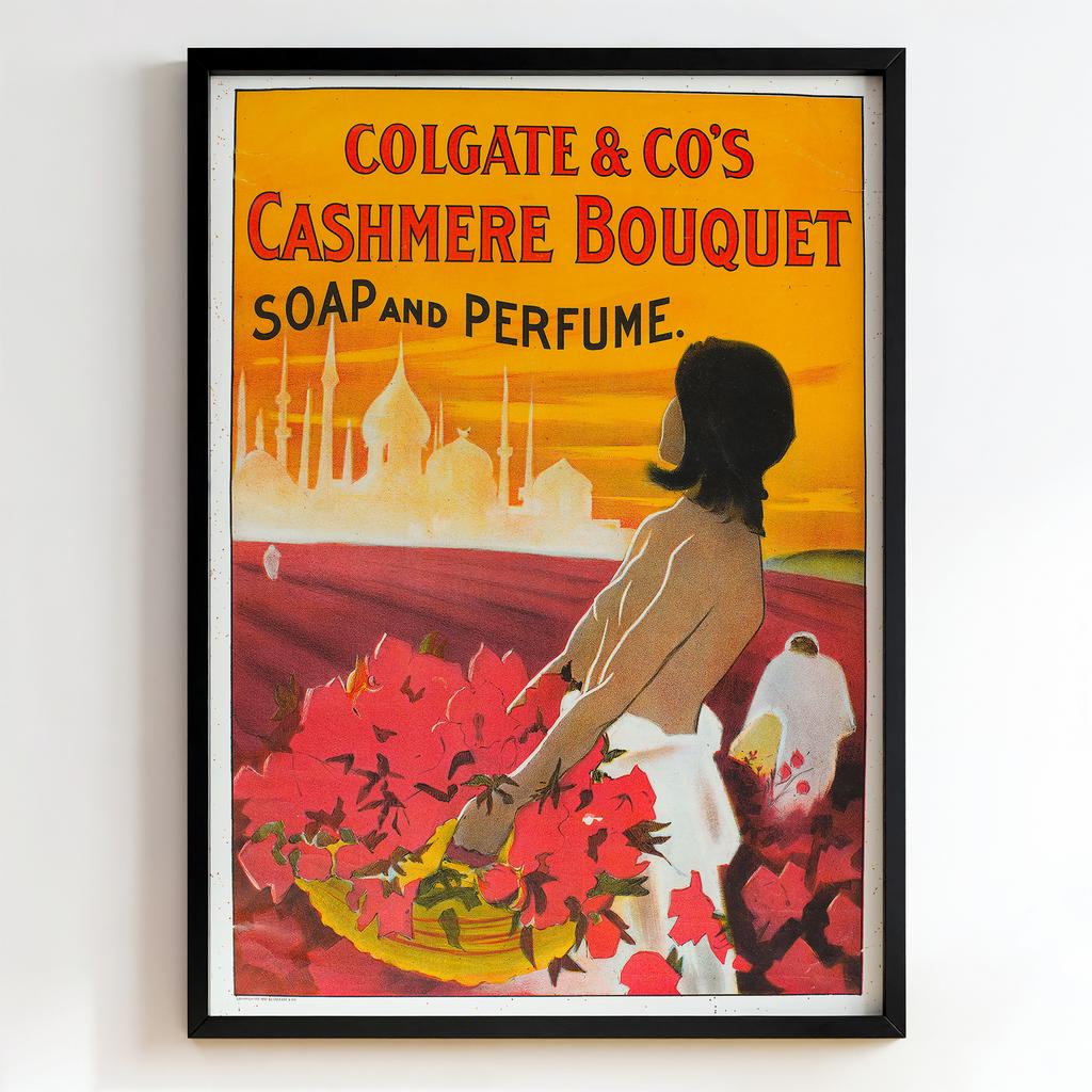 Ретро постер "Colgate & Co’s Cashmere Bouquet Soap and Perfume (1900)"