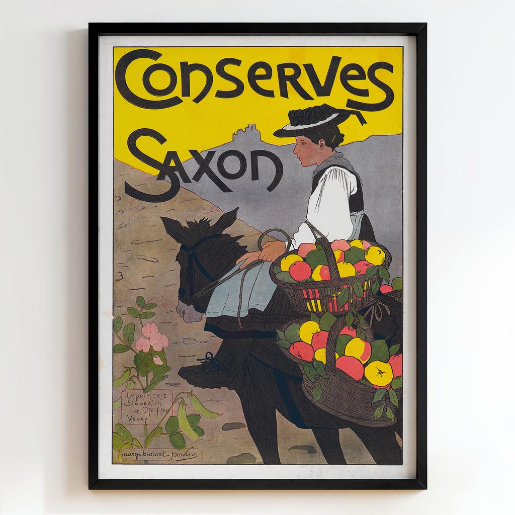 Ретро постер "Conserves Saxon – Leonetto Cappiello (1903)"