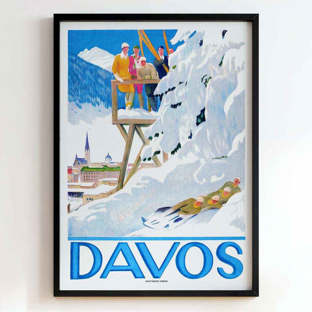 Ретро постер "Davos – Emil Cardinaux (1925)"