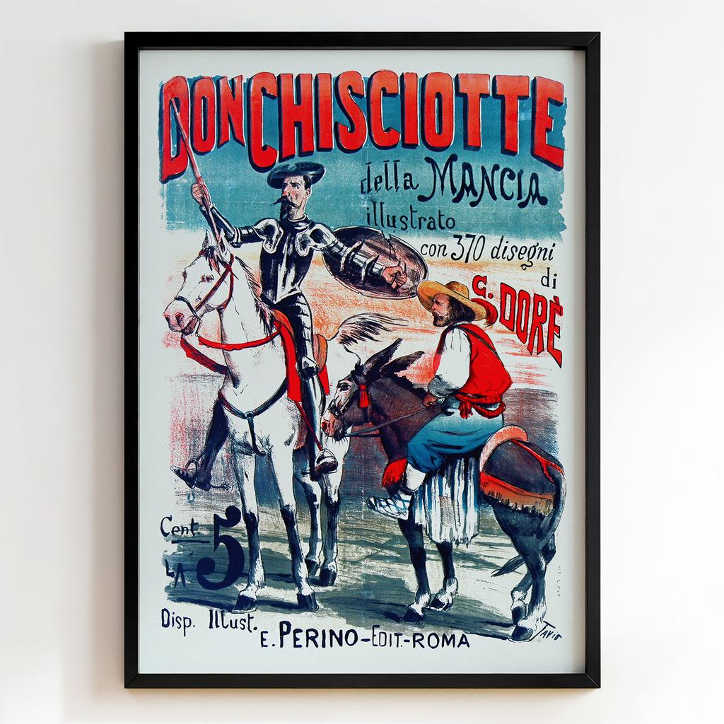 Ретро постер "Don Chisciotte della Mancia – Gustavo Doré (1900)"