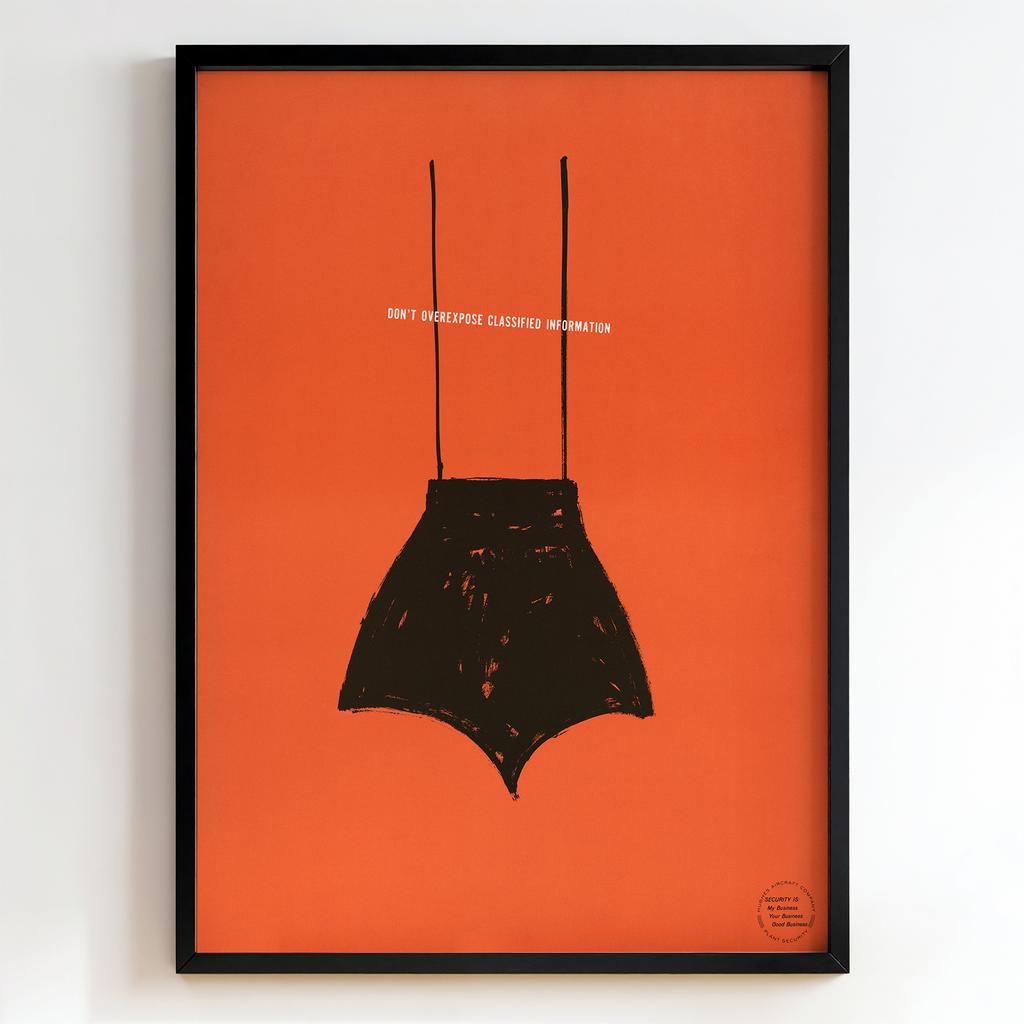 Ретро постер "Don’t Overexpose Classified Information (1940s)"