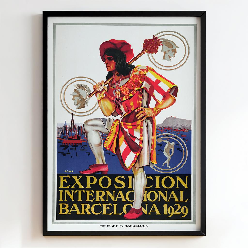 Ретро постер "Exposición Internacional Barcelona – Josep Morell Rojas (1929)"