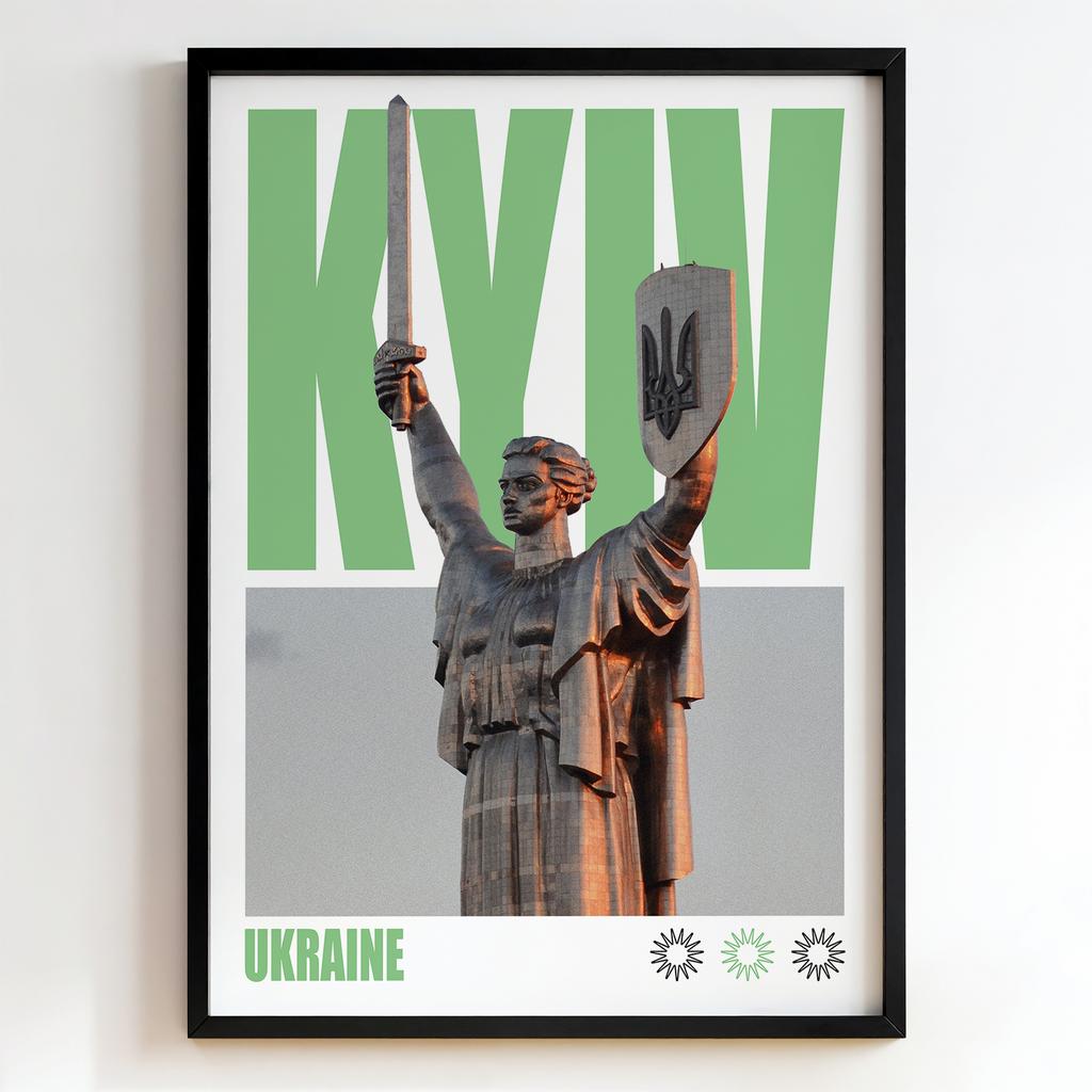 Постер з містом Київ Батьківщина-Мати