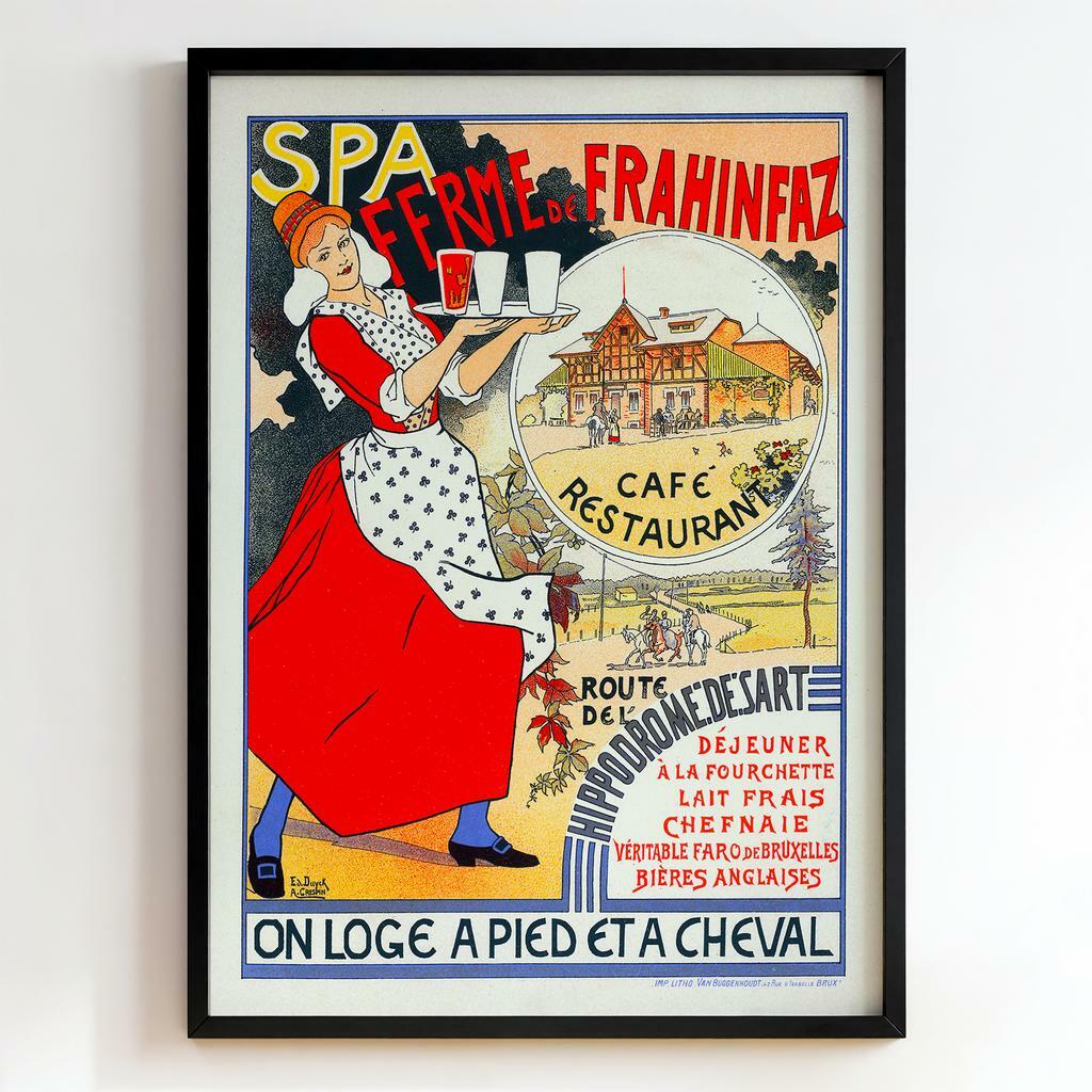 Ретро постер "Spa – Ferme de Frahinfaz – E.J. Duyck & A. Crespin (1900)"