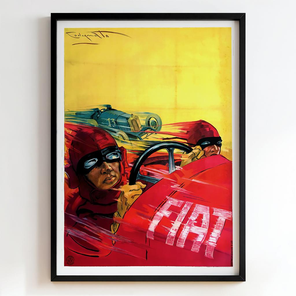 Ретро постер "Fiat Grand Prix – Gino Boccasile (1932)"
