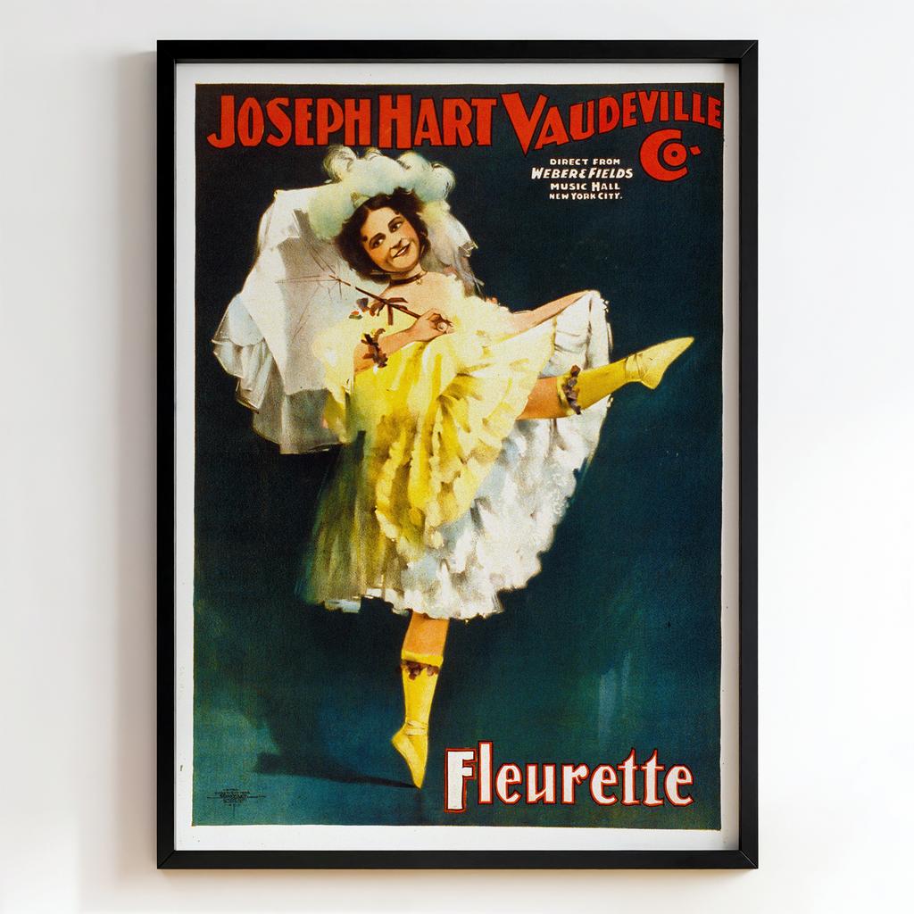 Ретро постер "Fleurette – Joseph Hart Vaudeville Co. (1895)"