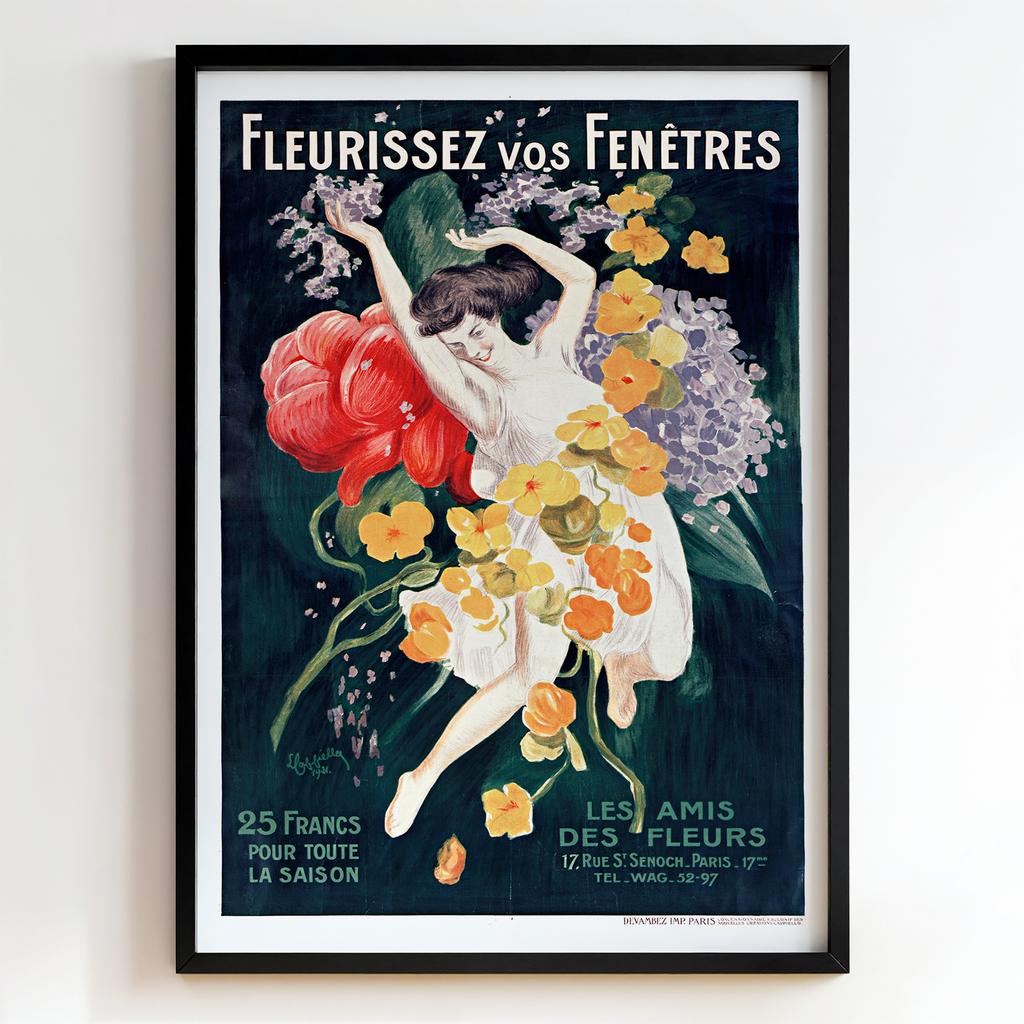 Ретро постер "Fleurissez vos Fenêtres – Georges de Feure (1897)"